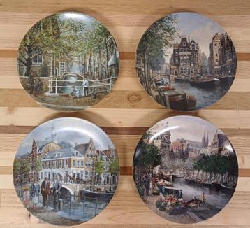 4 Mosa Borden - Grachten van Holland serie Koos van Loon beschikbaar voor biedingen