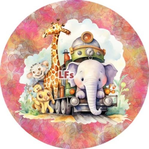 LF2015 icing frosting dieren trein 19cm eetbare taart print, Hobby en Vrije tijd, Taarten en Cupcakes maken, Nieuw, Versiering