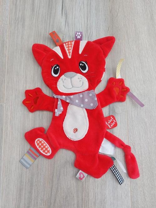 Knuffel knuffeldoekje label label labellabel poes kat K9096, Kinderen en Baby's, Speelgoed | Knuffels en Pluche, Zo goed als nieuw