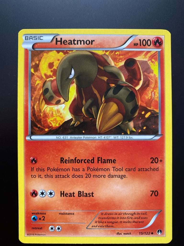 Heatmor 15/122 Pokémon XY Breakpoint 2016 Mint Packfresh, Ophalen of Verzenden, Zo goed als nieuw, Losse kaart