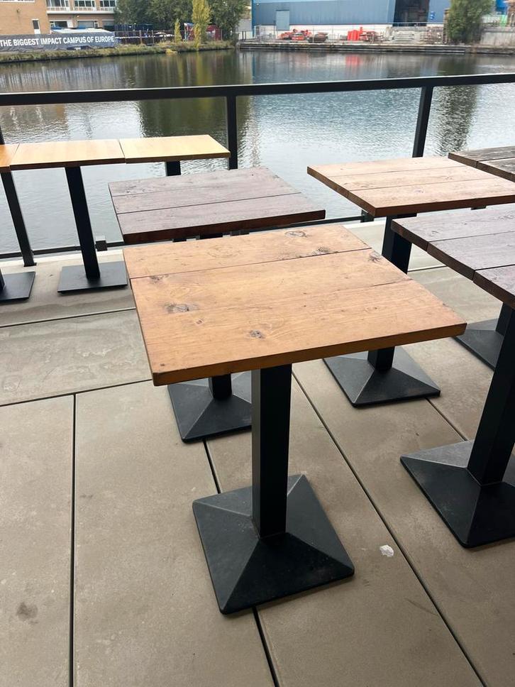 13 Houten Tafels - Horeca/Kantoor, Huis en Inrichting, Tafels | Statafels, Gebruikt, Ophalen