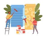 renovlies behanger en latex spuiter, Behangen