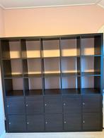 Ikea kallax (boeken)kast 182x182cm zwartbruin, Huis en Inrichting, Ophalen, 150 tot 200 cm, Zo goed als nieuw, 150 tot 200 cm