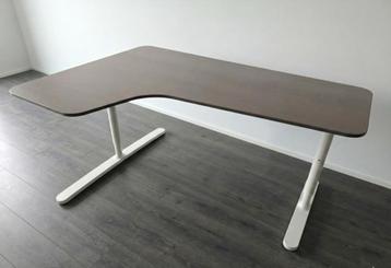 Ikea Bekant Hoekbureau Grijs/Wit - Linkerhoek - afbeelding 1