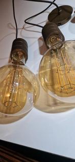 2 industriel lampen, Huis en Inrichting, Vintage, Ophalen of Verzenden, Zo goed als nieuw, Glas