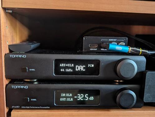 Topping PRE90 + D90III Discrete, Audio, Tv en Foto, Converters, Zo goed als nieuw, Ophalen of Verzenden