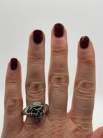 A478 Prachtige zilveren skull ring maat 22, 20 of groter, Ophalen of Verzenden, X, Dame of Heer