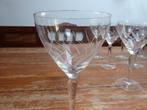10 art deco wijnglazen met gravering, Antiek en Kunst, Antiek | Glas en Kristal, Ophalen of Verzenden