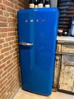 Smeg Koelkast ijskast Retro Blauw met vriesvak, Gebruikt, 200 liter of meer, 60 cm of meer, Ophalen of Verzenden