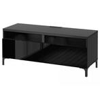 BESTA Tv-meubel zwartbruin hoogglans, Overige materialen, Gebruikt, 100 tot 150 cm, Ophalen of Verzenden