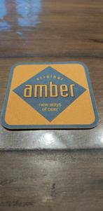 bierviltje amber, Verzamelen, Biermerken, Ophalen of Verzenden, Zo goed als nieuw, Viltje(s), Overige merken