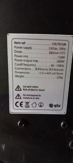 QTX 170.751UK Actieve Subwoofer - 15 inch, Ophalen, Gebruikt, 120 watt of meer, Overige merken