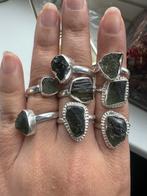 Authentic Moldavite silver ring, Ophalen of Verzenden, Zo goed als nieuw