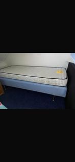 Te koop Boxspring, Ophalen, Gebruikt, 90 cm, Blauw