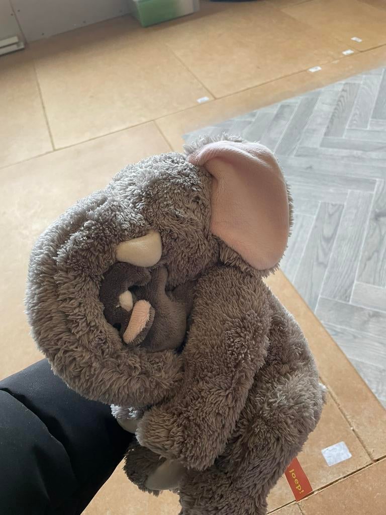 Villa Joep knuffel olifant met babyolifant, Ophalen of Verzenden, Zo goed als nieuw, Olifant
