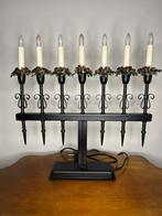Konstsmide zweedse kerst kandelaar zwart metaal 1970, Ophalen of Verzenden, Koper of Brons