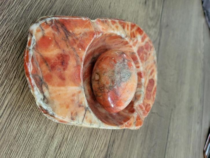 Rode albaste asbak, Antiek en Kunst, Antiek | Glas en Kristal, Ophalen of Verzenden