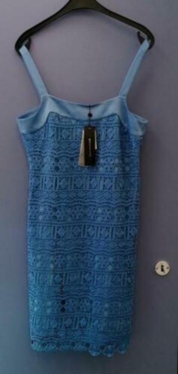 Expresso nieuwe lavendel blauw paarse broderie jurk S 37724 beschikbaar voor biedingen