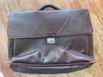 Leren tas, bruin, met schouderriem, Ophalen of Verzenden, Gebruikt, Bruin