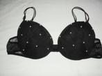 BH 85E La Perla Black Label beugelmodel zwart met nep parel, Ophalen of Verzenden, La Perla Black, Zwart, BH