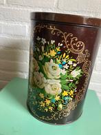 Retro bloemen blik bruin, Ophalen of Verzenden, Zo goed als nieuw, Overige, Overige merken