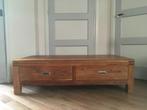 Batamba Salontafel met 2 doorschuifladen Henders & Hazel, Ophalen, Gebruikt, 100 tot 150 cm, Teakhout