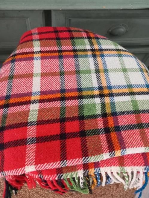100% wollen deken plaid Schots ruitje, Huis en Inrichting, Woonaccessoires | Plaids en Woondekens, Gebruikt, Ophalen of Verzenden