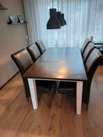 Eethoek met tafel en 6 stoelen, Huis en Inrichting, Complete eetkamers, Ophalen, Zo goed als nieuw, Modern, 6 tot 8 stoelen