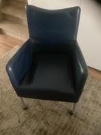 Eetkamerstoelen, Huis en Inrichting, Stoelen, Ophalen, Gebruikt, Blauw, Leer