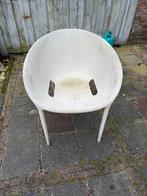 4 Tuinstoelen - Kunststof, Huis en Inrichting, Stoelen, Kunststof, Gebruikt, Wit, Ophalen of Verzenden