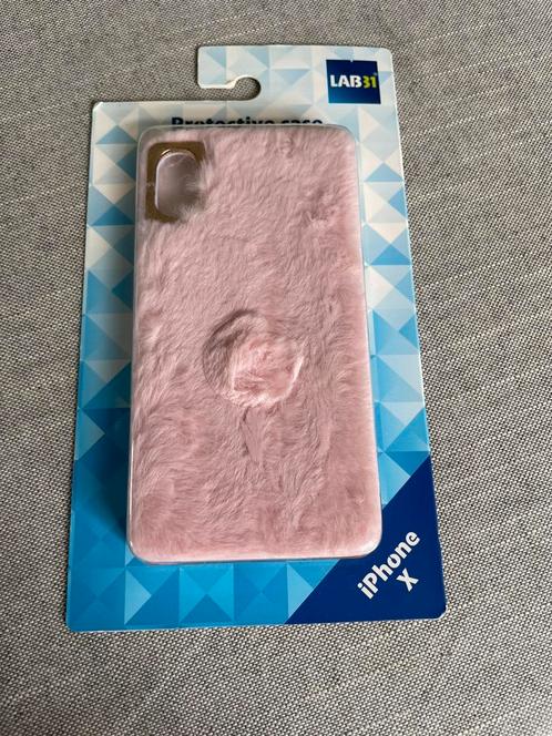Nieuw in de verpakking; Iphone X hoesje / case roze fake fur, Telecommunicatie, Mobiele telefoons | Hoesjes en Frontjes | Samsung