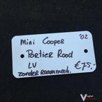 Mini Cooper 2002   Portier Linksvoor  Rood  ( zonder raammec