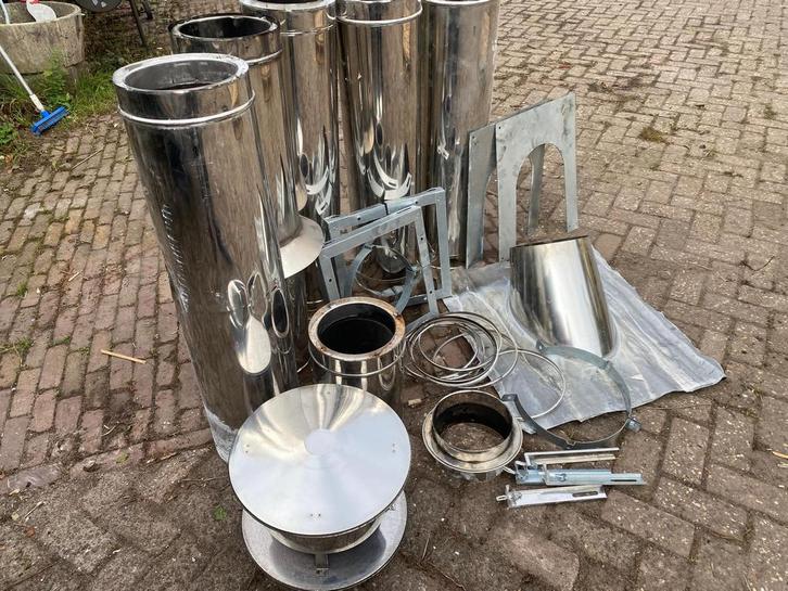 5 meter kachelpijp, Huis en Inrichting, Kachels, Zo goed als nieuw, Overige soorten, Hout, Ophalen