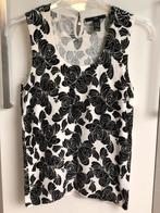 H&M knit top / tanktop / mouwloze gebreide trui bloemen – 38, Maat 38/40 (M), H&M, Ophalen of Verzenden, Zo goed als nieuw