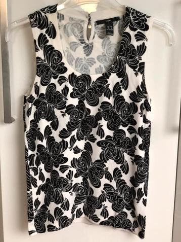H&M knit top / tanktop / mouwloze gebreide trui bloemen – 38 beschikbaar voor biedingen