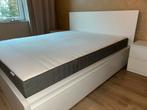 Malm bed 160 x 200  met 4 lades en lattenbodem evt. Matras, Huis en Inrichting, Slaapkamer | Bedden, Ophalen, Wit, Tweepersoons