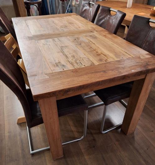 Eettafel teak 1,80 x 90cm, Huis en Inrichting, Complete eetkamers, Gebruikt, Ophalen