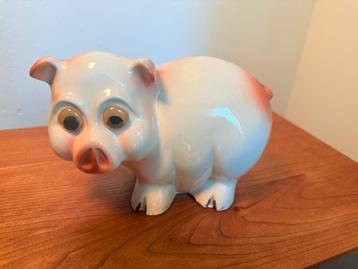 Vintage Spaarpot Varken Keramiek Woondecoratie Antiek Stijl beschikbaar voor biedingen