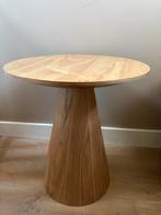 Houten bijzettafel, Huis en Inrichting, Tafels | Bijzettafels, Minder dan 55 cm, Rond, Ophalen of Verzenden, Zo goed als nieuw