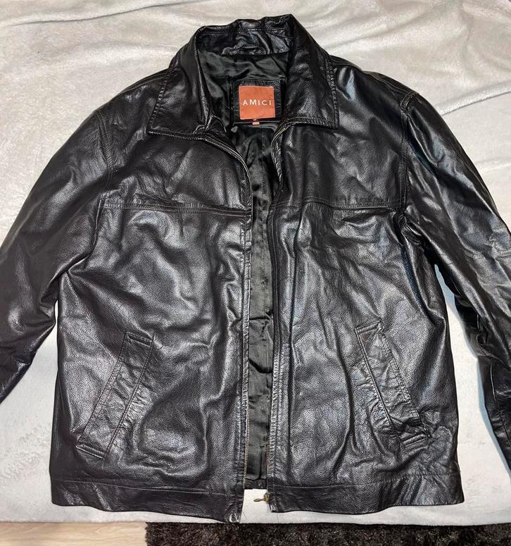 Aangeboden Origineel leren jack van het merk Amici maat L, Kleding | Heren, Jassen | Winter, Zo goed als nieuw, Maat 52/54 (L)