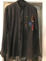 Exclusive ITALIAANSE Linnen Hemd, L, Ophalen of Verzenden, Zo goed als nieuw, Grijs, Halswijdte 41/42 (L)