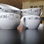 Cappuccino kopjes 4x, Ophalen of Verzenden, Zo goed als nieuw, Overige stijlen, Kop(pen) en/of Schotel(s)