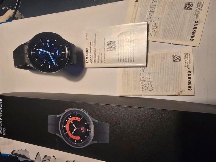 Galaxy watch 5 Pro, Sieraden, Tassen en Uiterlijk, Smartwatches, Zo goed als nieuw, Android, Zwart, Ophalen of Verzenden