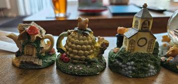 4x grappige beeldjes met beer, konijn, merk Regency vintage! beschikbaar voor biedingen