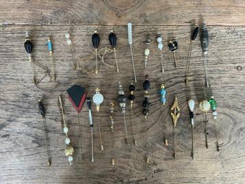 Hippe vintage hoedenspeld hoedenspelden broche broches  beschikbaar voor biedingen