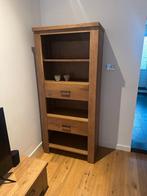Houten kast met lades en planken - 89x200x48 cm, Huis en Inrichting, Kasten | Boekenkasten, Ophalen, Gebruikt, 200 cm of meer