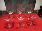 6 Kristallen Wijnglazen - 25 cm hoog, Ophalen, Zo goed als nieuw, Overige typen