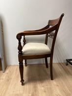 Antieke houten stoel met armleuningen, Antiek en Kunst, Ophalen of Verzenden
