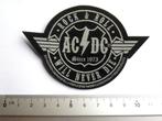 AC/DC  mooie shaped rock & roll will never die patch 87, Nieuw, Kleding, Verzenden