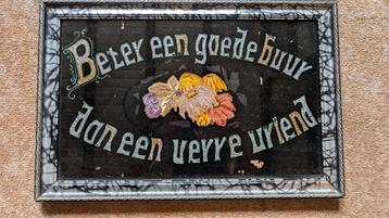 Achter glas schilderij beschikbaar voor biedingen